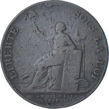 Frankrijk, Monneron de 2 Sols, 1791 / AN 3, Birmingham, FR, Koper