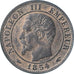 France, Napoleon III, 1 Centime, 1854, Paris, SUP, Bronze, Gadoury:86, KM:775.1
