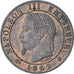 França, Napoleon III, 1 Centime, 1862, Strasbourg, Bronze, AU(55-58)