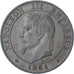 França, Napoleon III, 2 Centimes, 1861, Strasbourg, AU(55-58), Bronze