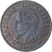Frankreich, Napoleon III, 2 Centimes, 1861, Bordeaux, VZ+, Bronze, KM:796.6