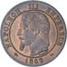 Frankreich, Napoleon III, 2 Centimes, 1862, Bordeaux, VZ+, Bronze, KM:796.6