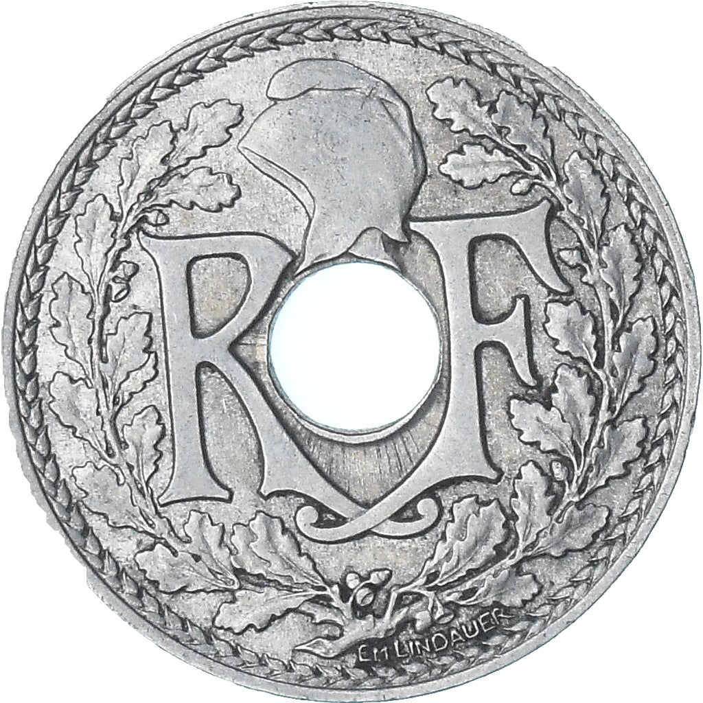 France, Lindauer, 25 Centimes, 1917, Paris, Souligné, AU(50-53), Nickel