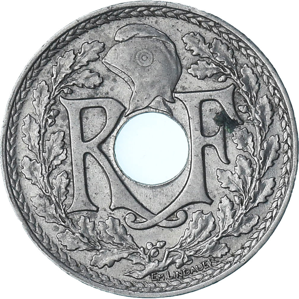 Frankrijk, Lindauer, 25 Centimes, 1916, Paris, Souligné, PR, Nickel, KM:867