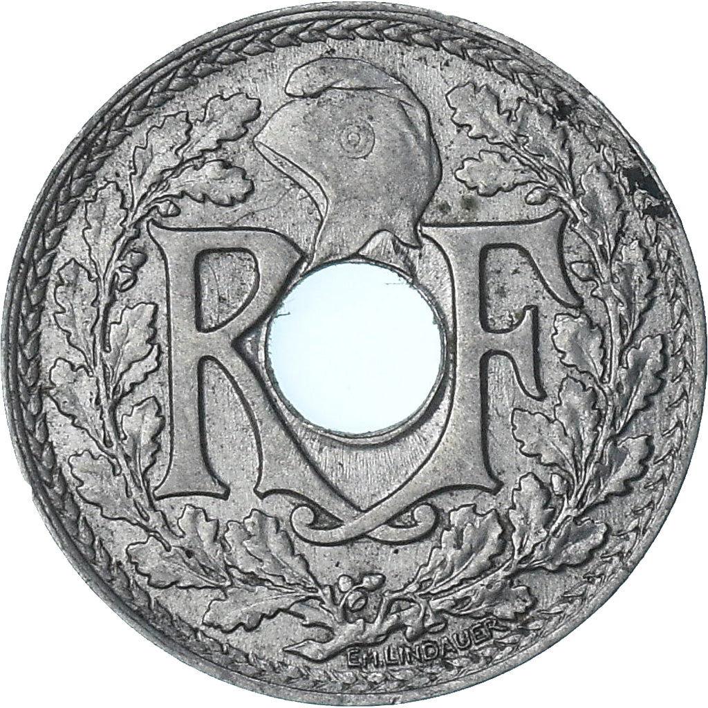 Francja, Lindauer, 25 Centimes, 1916, Paris, Souligné, MS(60-62), Nikiel