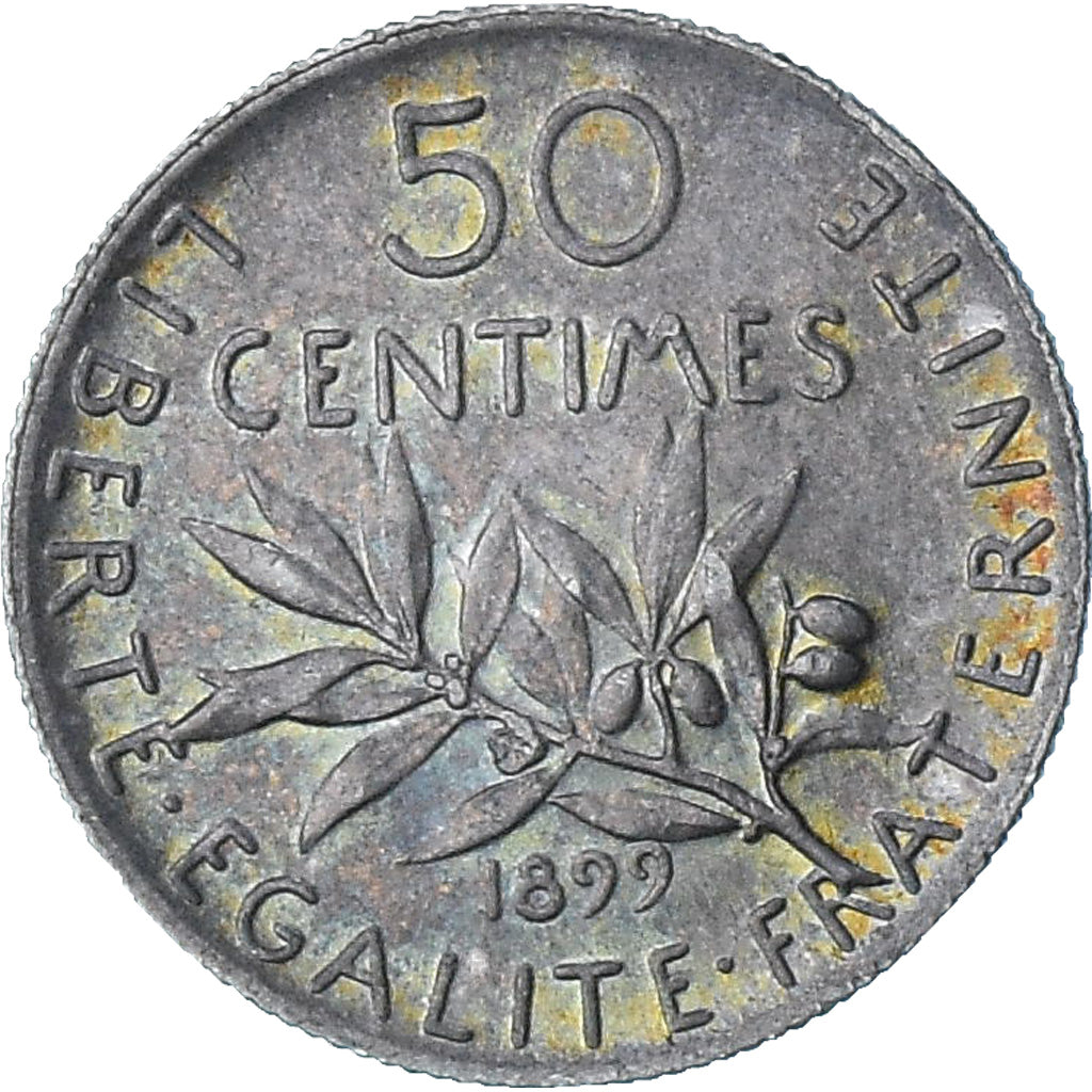 Frankreich, Semeuse, 50 Centimes, 1899, Paris, SS+, Silber, KM:854, Gadoury:420