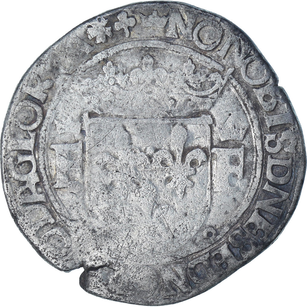 France, François Ier, Teston, Before 1540, Lyon, F(12-15), Silver, Gadoury:287a