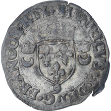 Francja, Henri II, Douzain aux croissants, 1551, Rennes, VF(30-35), Bilon