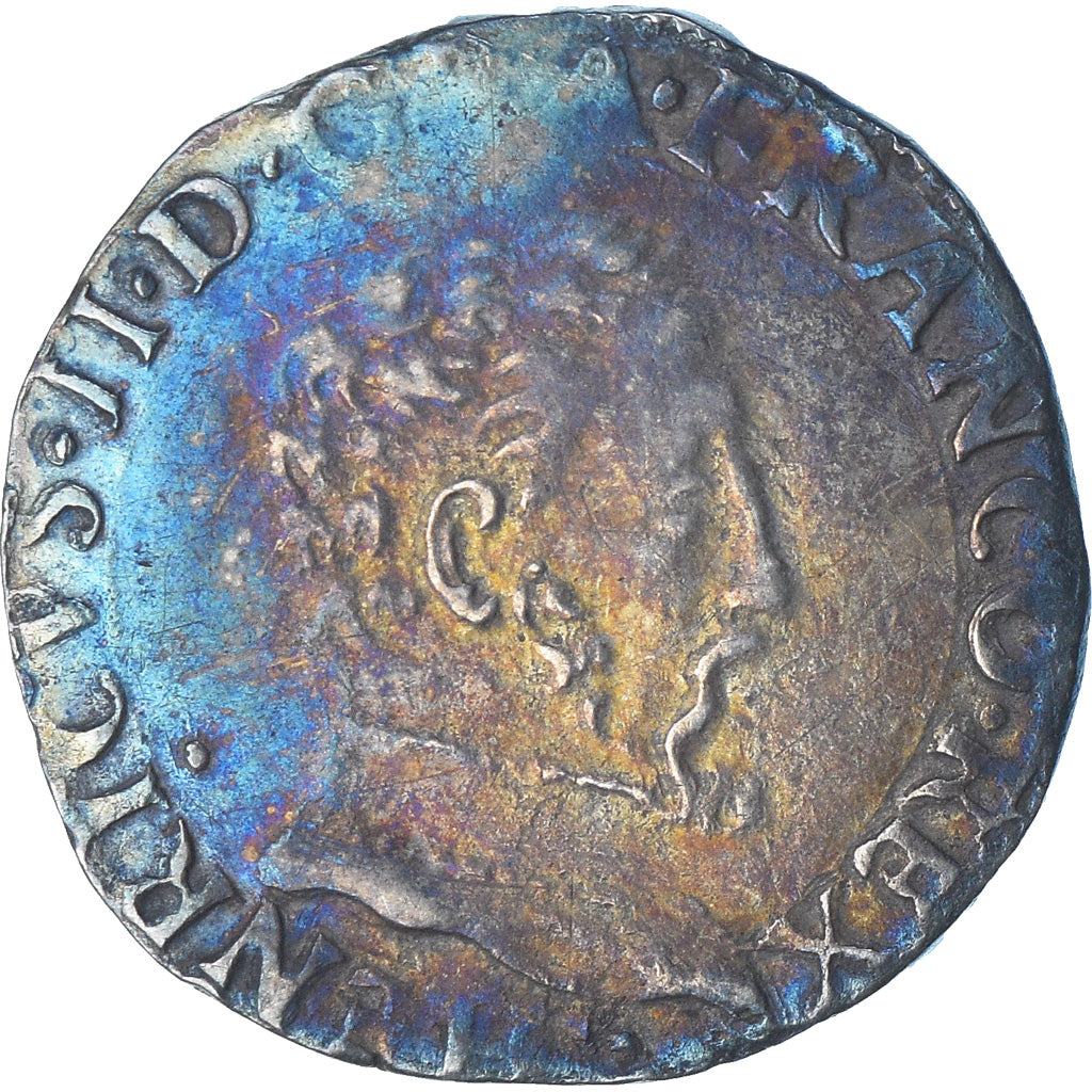 França, Henri II, Demi Teston, 1561, Toulouse, EF(40-45), Prata, Gadoury:365D