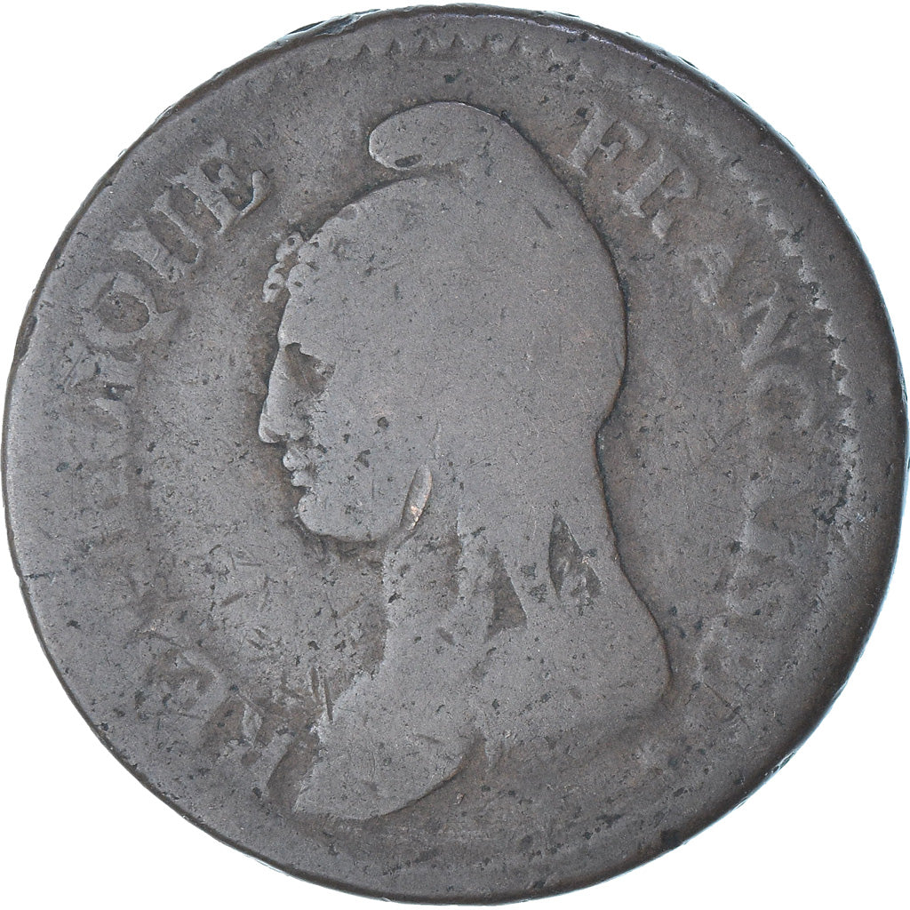 Frankreich, Dupré, 1 Décime, AN 7, Strasbourg, SGE+, Kupfer, Gadoury:187