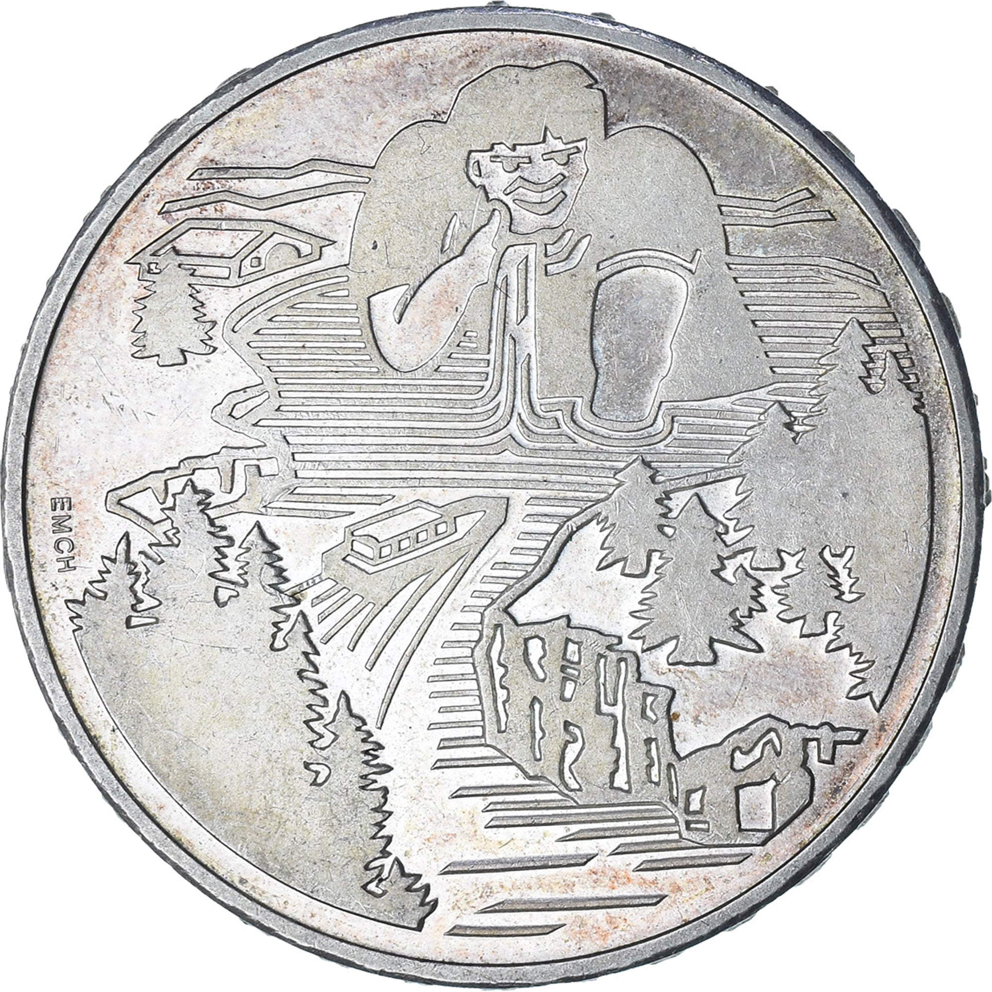 Switzerland, Géant Gargantua, 20 Francs, 1996, Bern, BE, MS(60-62), Silver