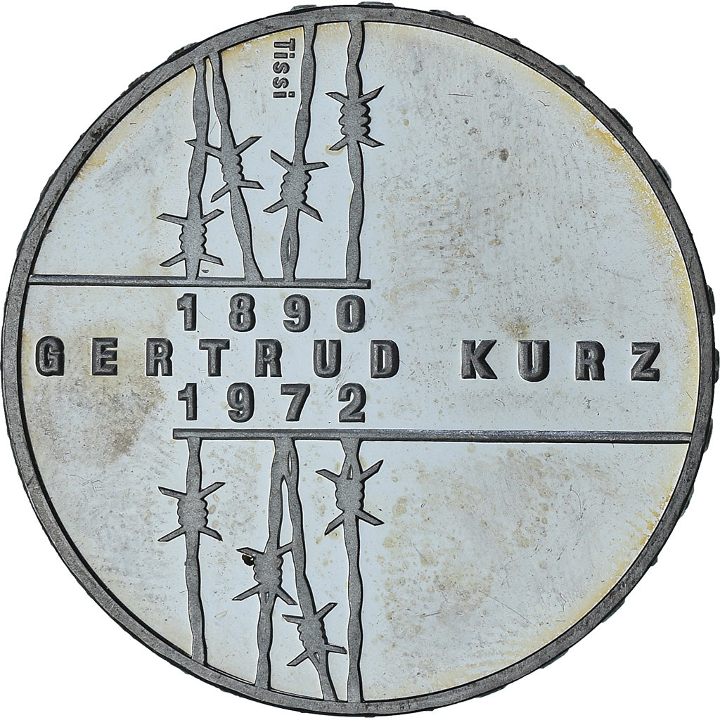 Szwajcaria, Gertrud Kurz, 20 Francs, 1992, Bern, BE, MS(60-62), Srebro, KM:72