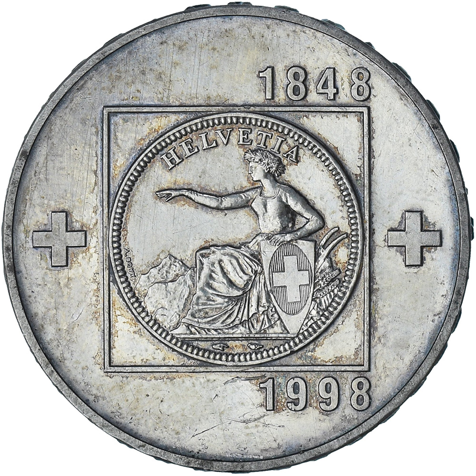 Switzerland, Confédération, 20 Francs, 1998, Bern, BE, MS(60-62), Silver