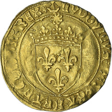 Francja, Louis XI, Écu d'or au soleil, 1461-1483, Bordeaux, Rzadkie, AU(55-58)
