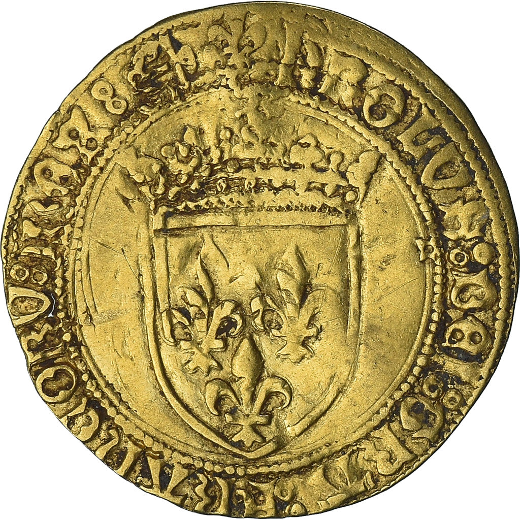 França, Charles VIII, Écu d'or au soleil, 1494-1498, Bayonne, 1º emissão