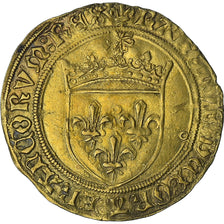 Francia, Charles VIII, Écu d'or au soleil, 1494-1498, Poitiers, Oro, MBC+