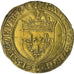 Francia, Charles VIII, Écu d'or au soleil, 1494-1498, Poitiers, Oro, MBC+