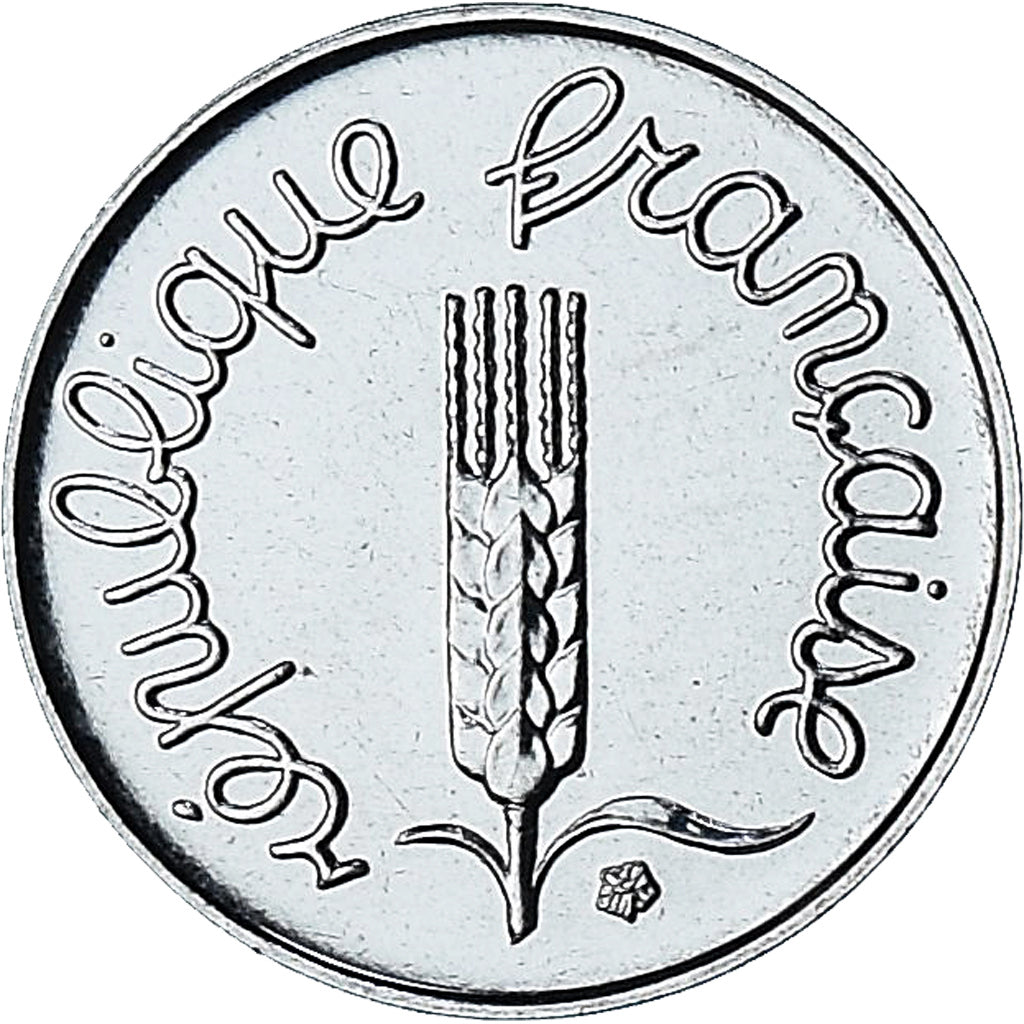 France, Épi, 1 Centime, 2001, Paris, Série FDC.BU, MS(65-70), Stainless Steel
