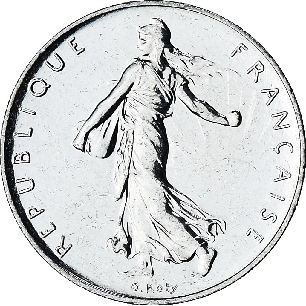 Frankreich, Semeuse, 1 Franc, 2001, Paris, Série FDC.BU, STGL, Nickel