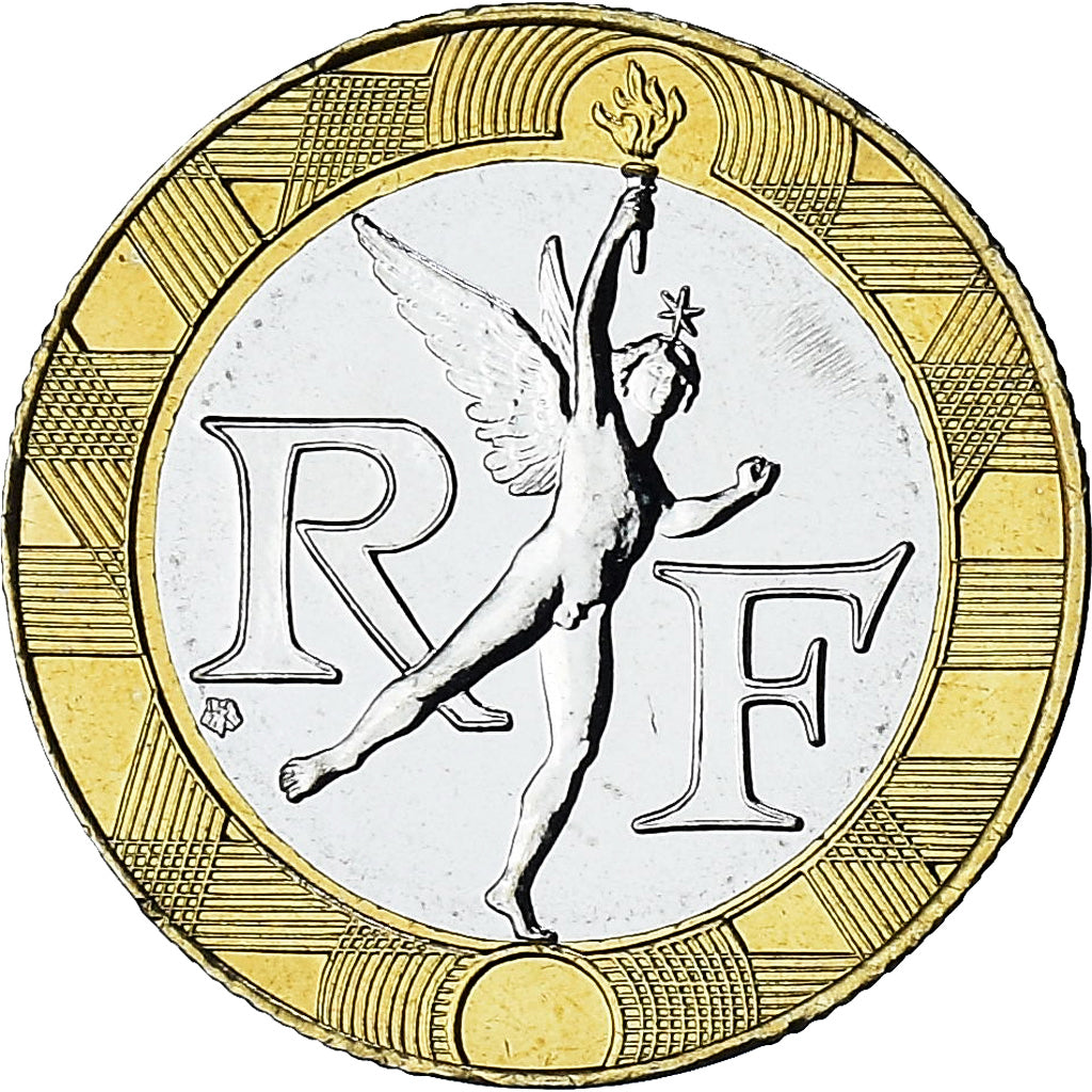 Francia, Génie, 10 Francs, 2001, Paris, Série FDC.BU, FDC, Bi-metallico