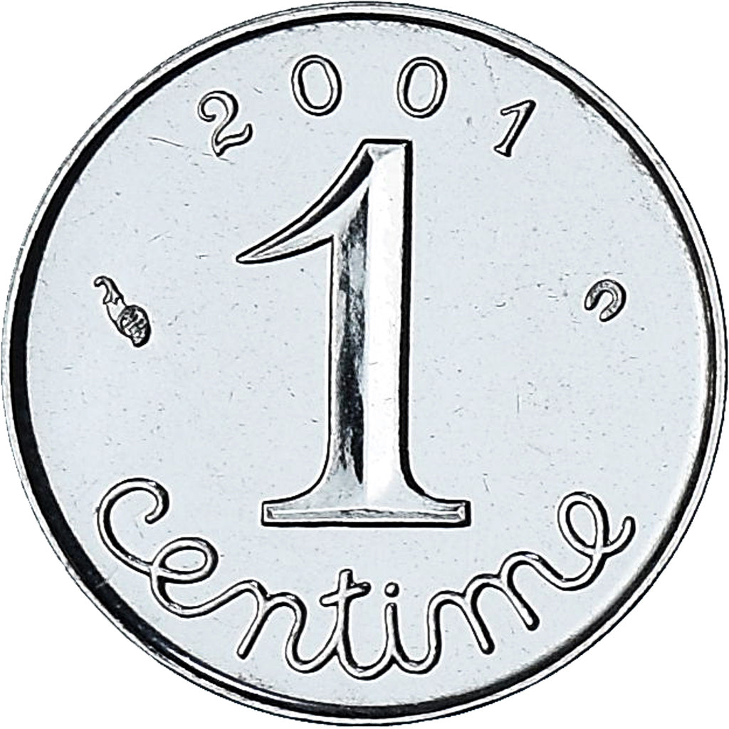 Francia, Épi, 1 Centime, 2001, Paris, Série FDC.BU, FDC, Acciaio inossidabile