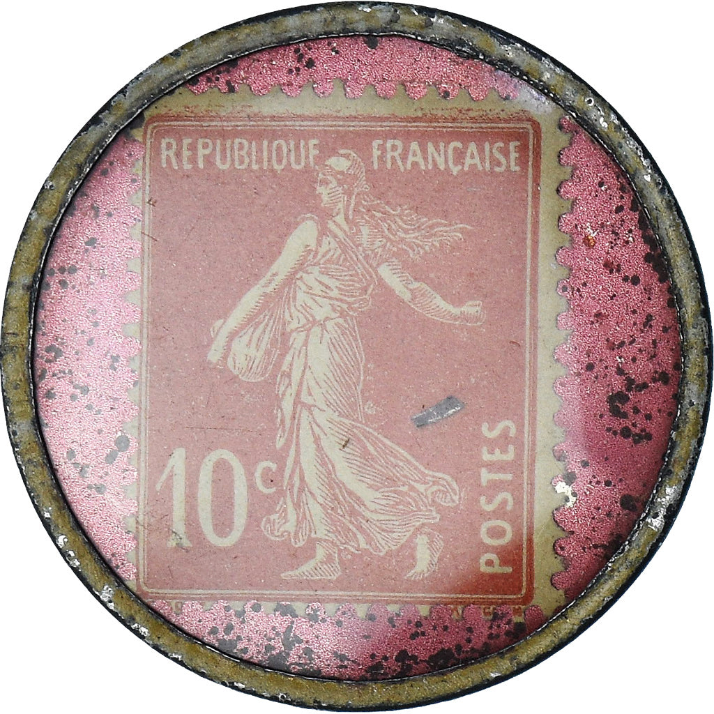 France, Fils JTPF - Lille, 10 Centimes, Timbre-Monnaie, AU(50-53), Aluminium