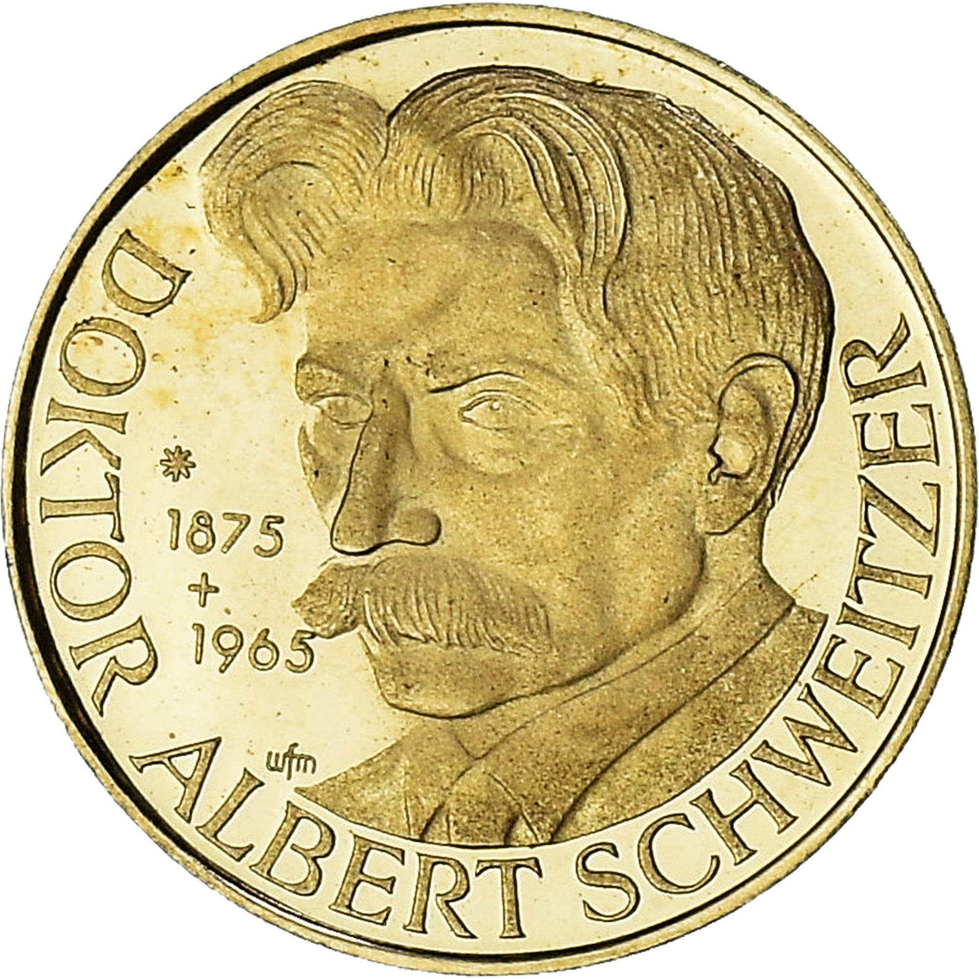 Deutschland, Medaille, Albert Schweitzer - Urwaldkrankenhaus Lambarene, Proof /
