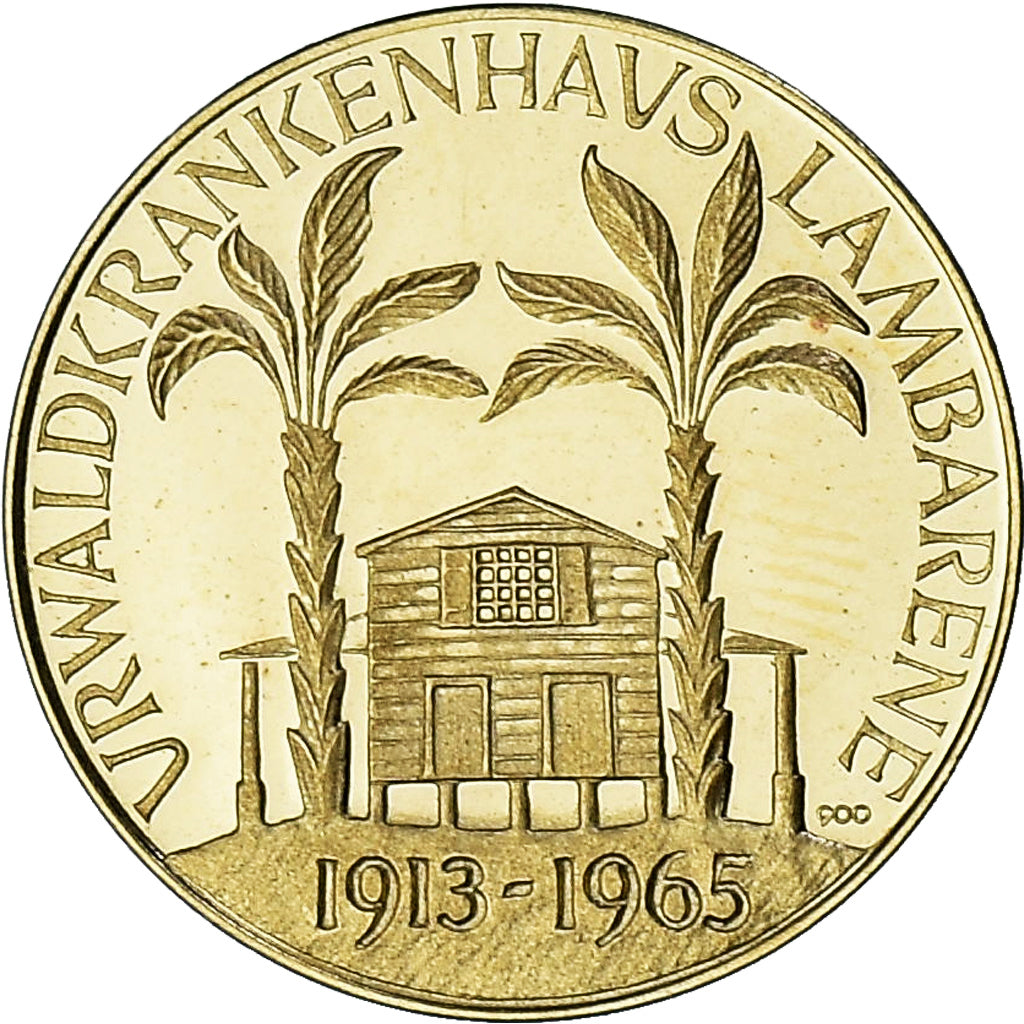 Deutschland, Medaille, Albert Schweitzer - Urwaldkrankenhaus Lambarene, Proof /