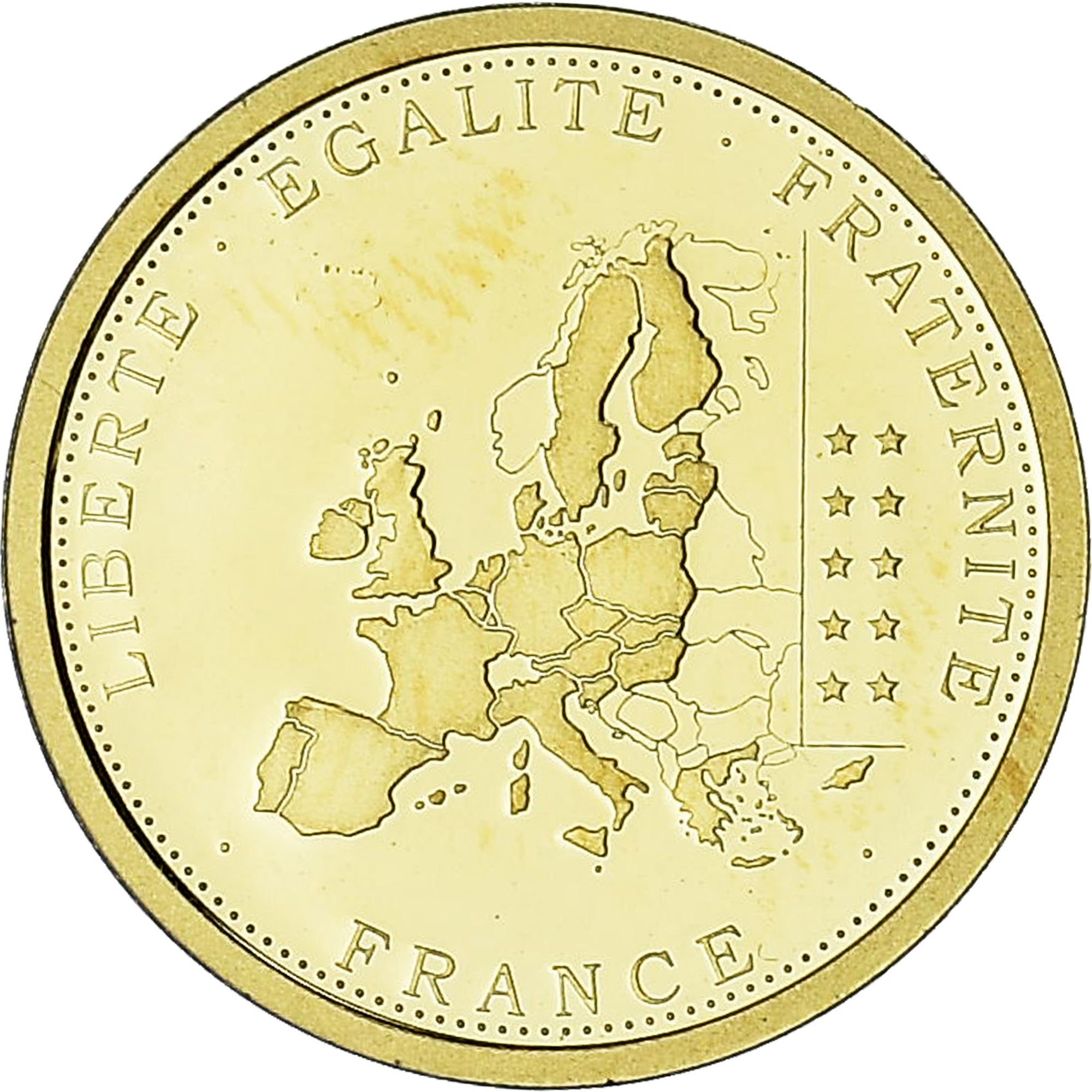France, Medal, 10ème Anniversaire de l'Euro, 2012, MS(65-70), Gold