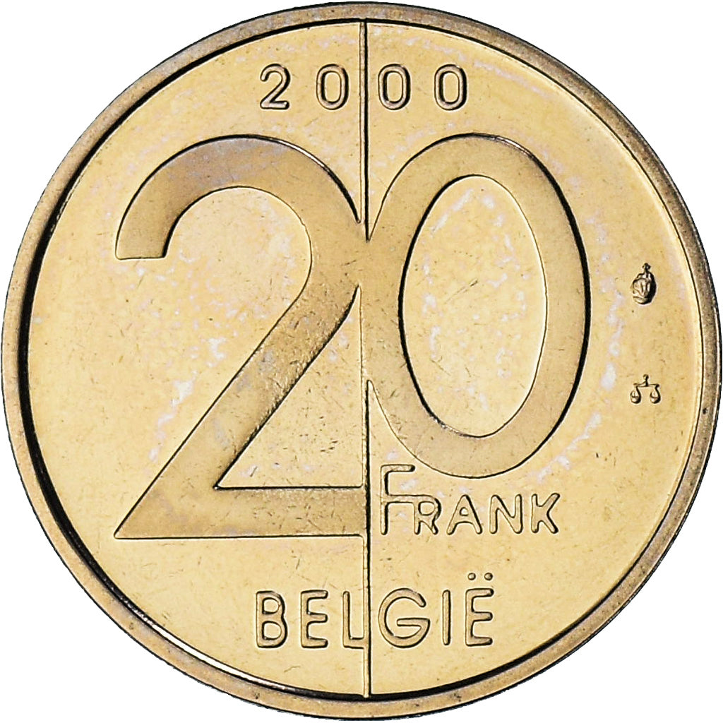 Belgium, Albert II, 20 Francs, 20 Frank, 2000, série FDC, MS(65-70)