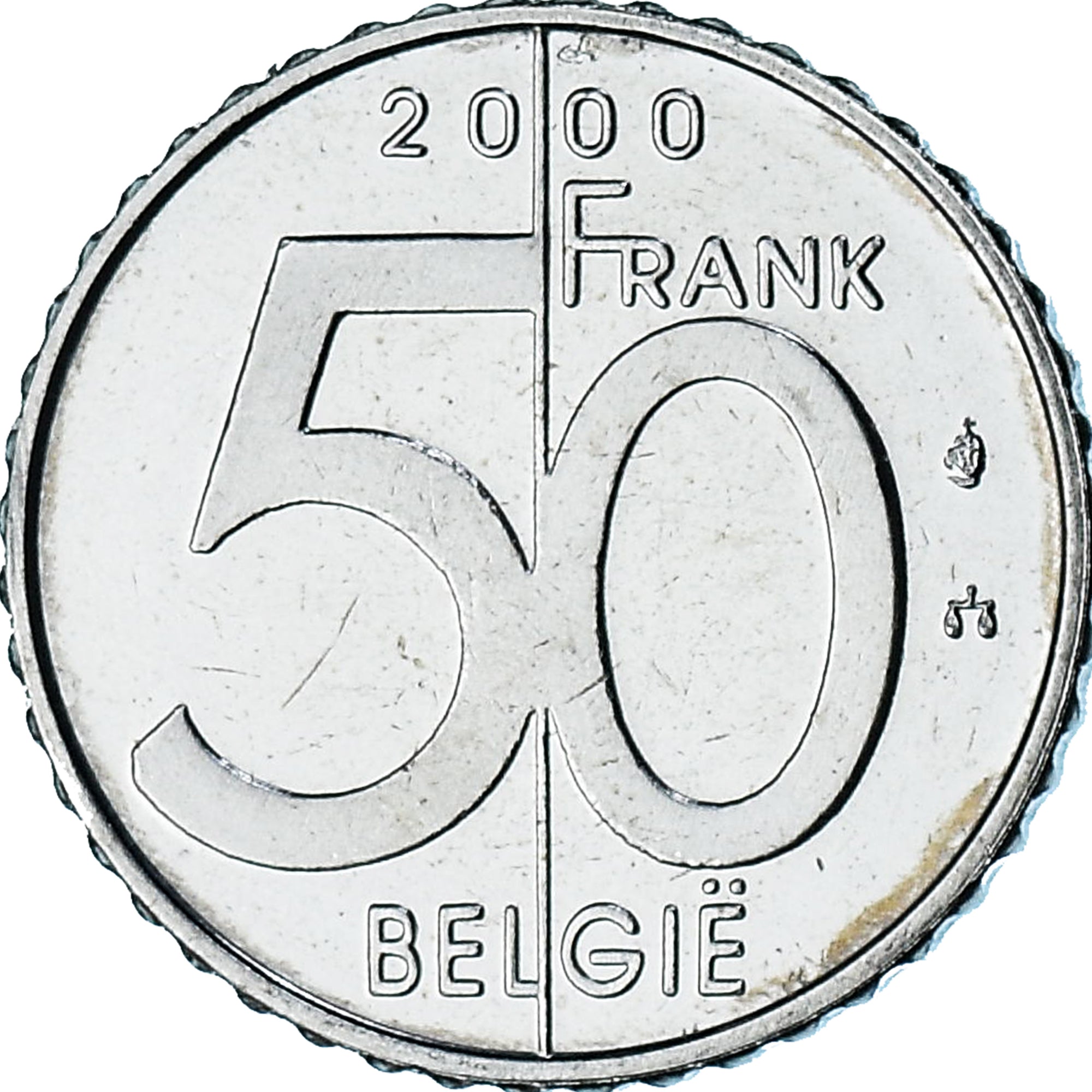 Belgium, Albert II, 50 Francs, 50 Frank, 2000, série FDC, MS(65-70), Nickel