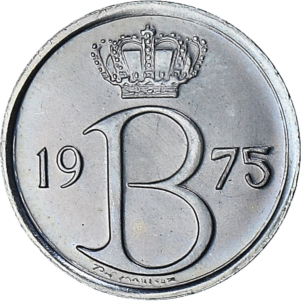 Belgio, Baudouin I, 25 Centimes, 1975, FDC, Cupronickel, KM:154