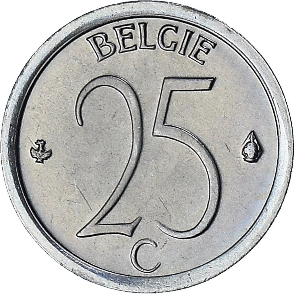 Belgio, Baudouin I, 25 Centimes, 1975, FDC, Cupronickel, KM:154