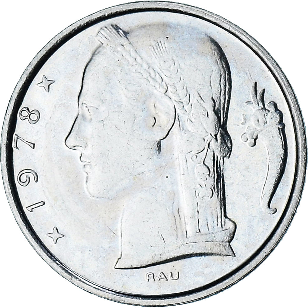 Belgien, Baudouin I, 5 Francs, 5 Frank, 1978, STGL, Kupfer-Nickel, KM:134