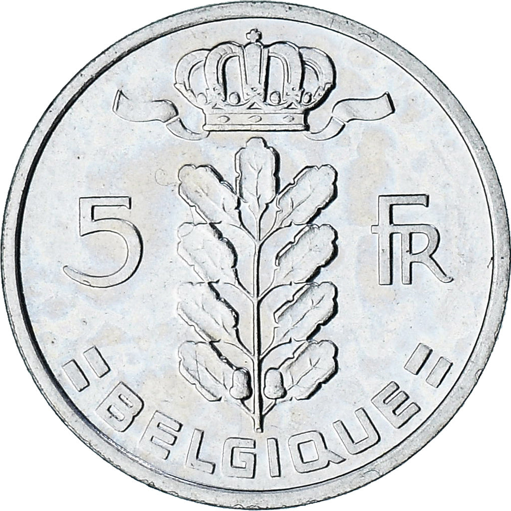 Belgien, Baudouin I, 5 Francs, 5 Frank, 1978, STGL, Kupfer-Nickel, KM:134
