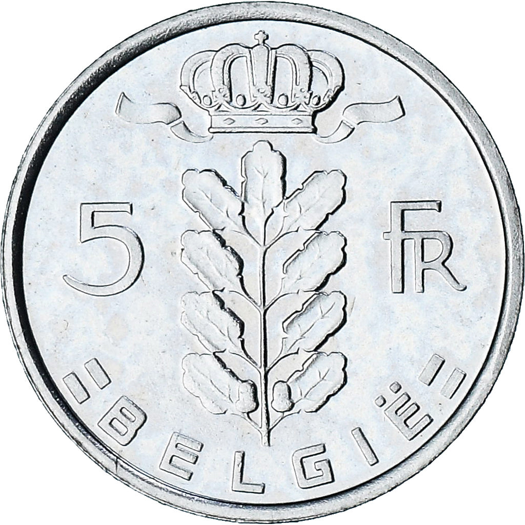 Bélgica, Baudouin I, 5 Francs, 5 Frank, 1978, MS(65-70), Cobre-níquel