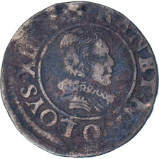 France, Louis XIII, Double Tournois, 1626, Riom, VF(30-35), Copper, CGKL:426