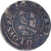 Francia, Louis XIII, Double Tournois, 1626, Riom, MB+, Rame, CGKL:426