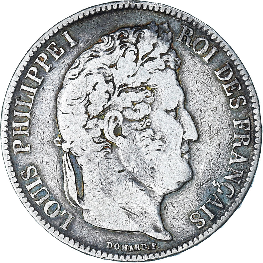 Francia, Louis-Philippe, 5 Francs, 1832, Bordeaux, MB+, Argento, Gadoury:678