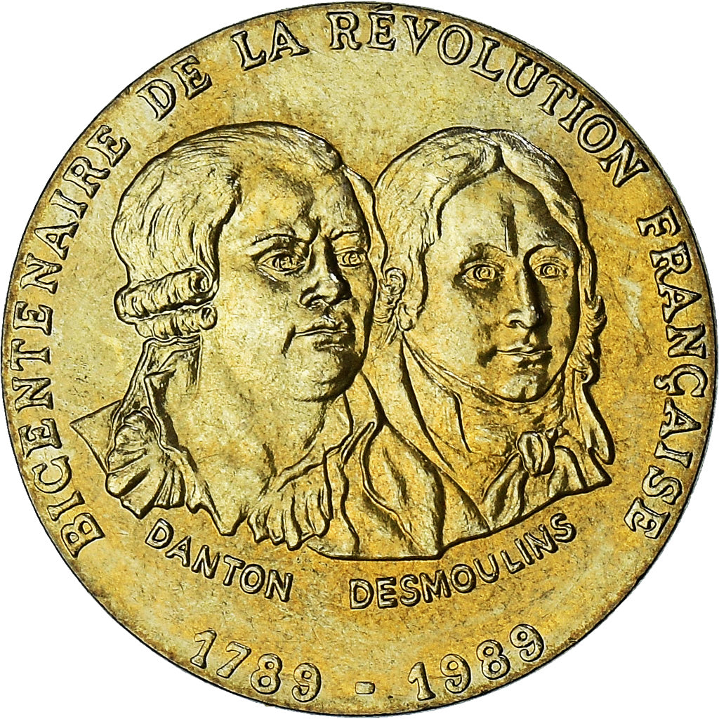 France, Medal, Danton & Desmoulins, Bicentenaire de la Révolution Française