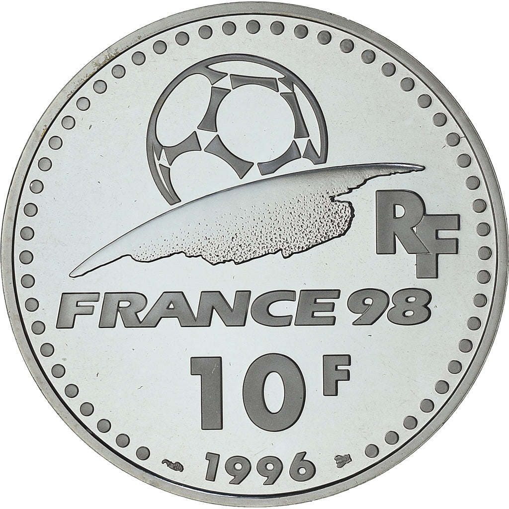 Francia, Coupe du Monde 1998, 10 Francs, 1996, Paris, FDC, Argento, Gadoury:C167
