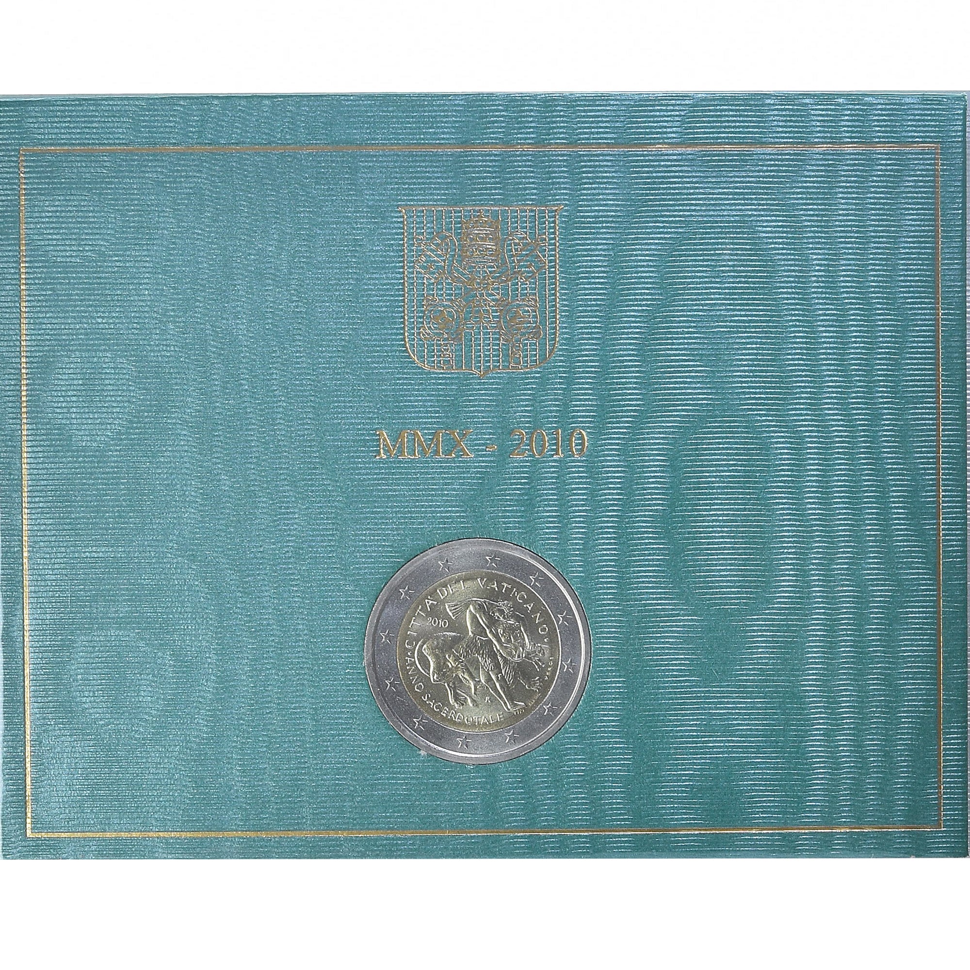 Vatican, Pape Benoit XVI, 2 Euro, Anno Sacerdotale, 2010, Rome, FDC, FDC