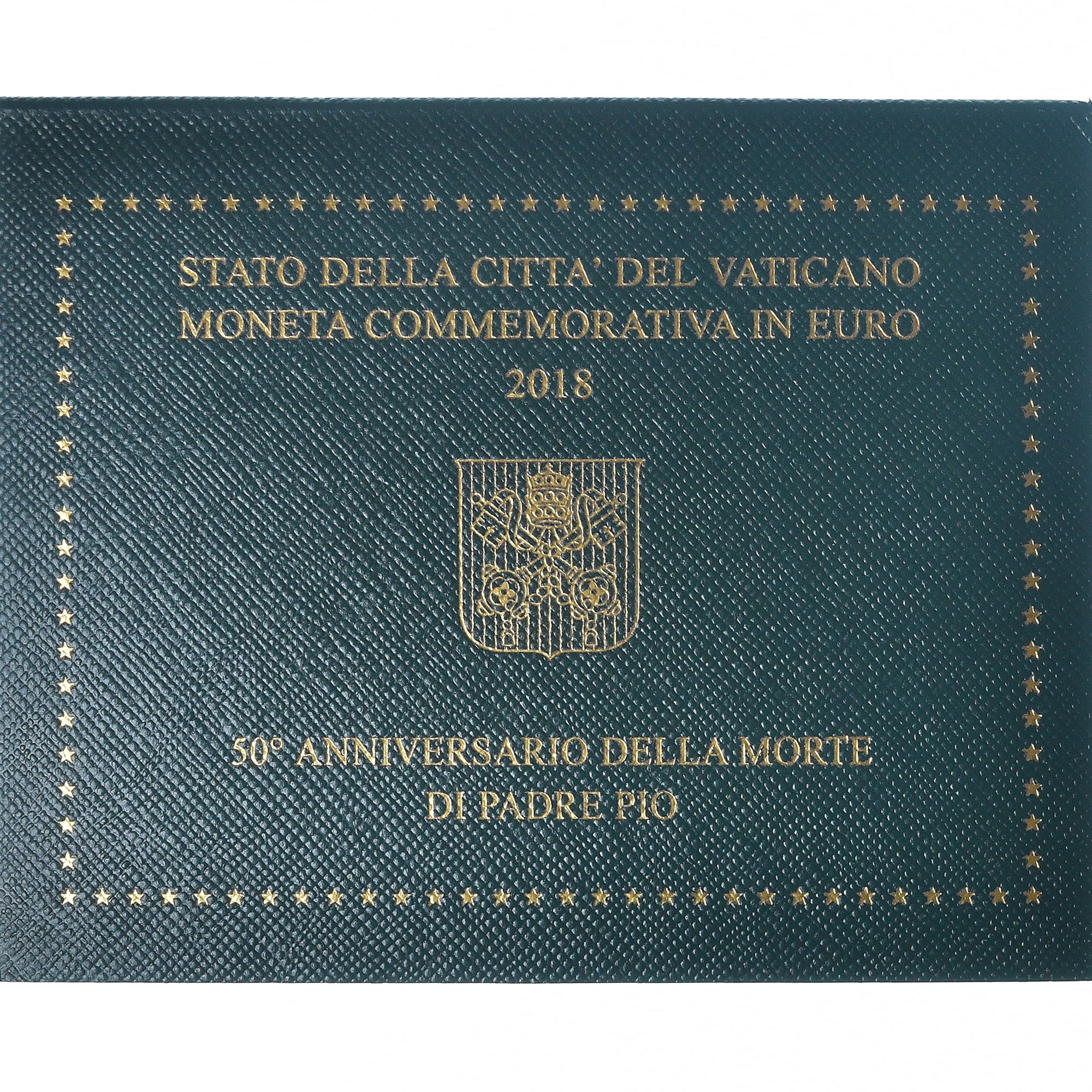 Vatican, Pape François, 2 Euro, 50ème anniversaire de la mort de Padre Pio