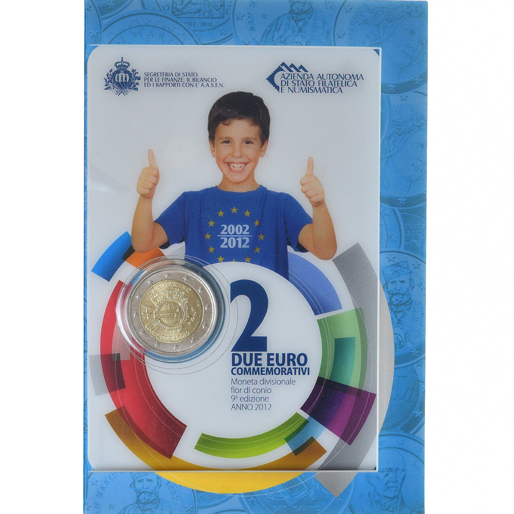 San Marino, 2 Euro, 10 ans de l'euro, 2012, Rome, FDC, Bimetálico