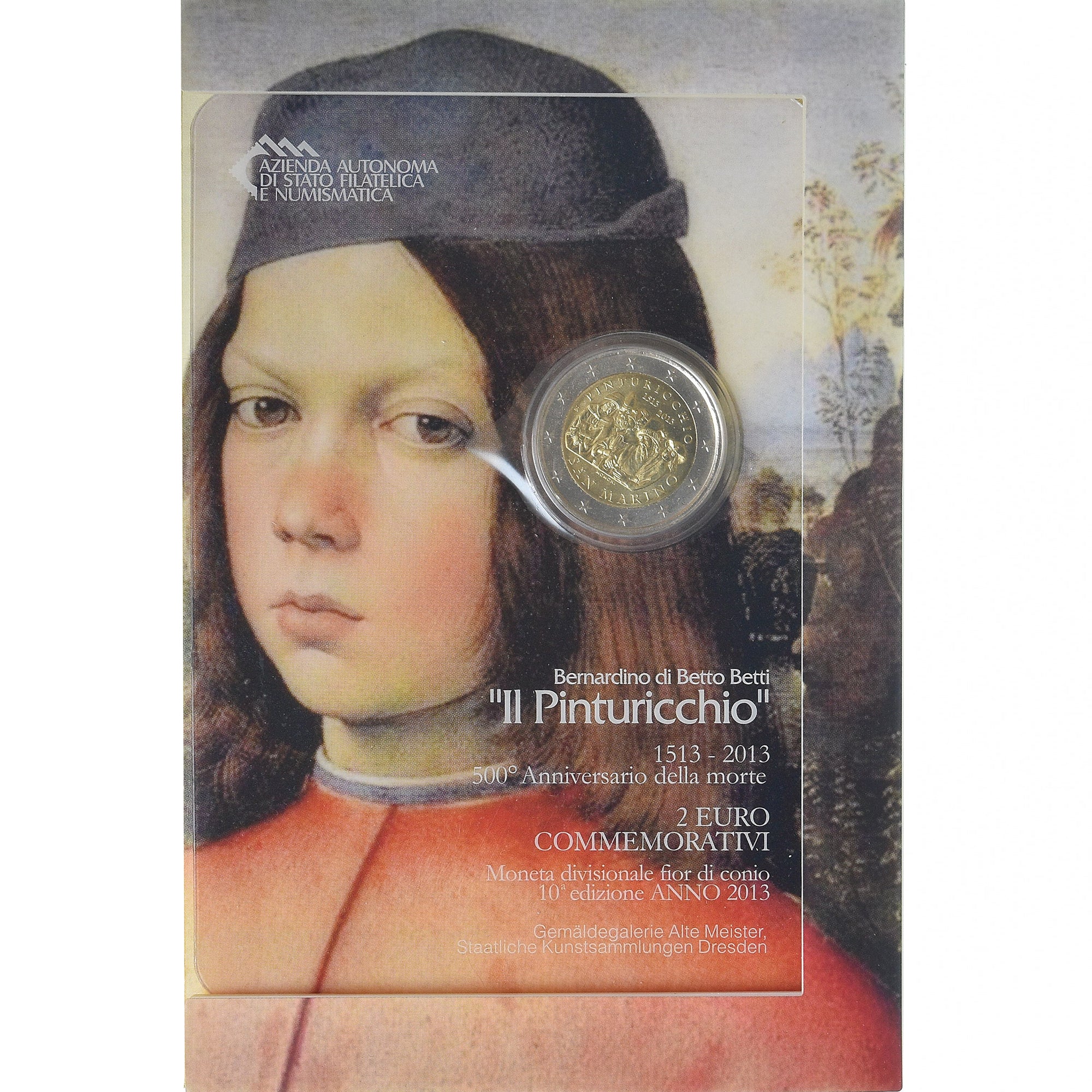 San Marino, 2 Euro, Il Pinturicchio, 2013, Rome, FDC, Bimetálico
