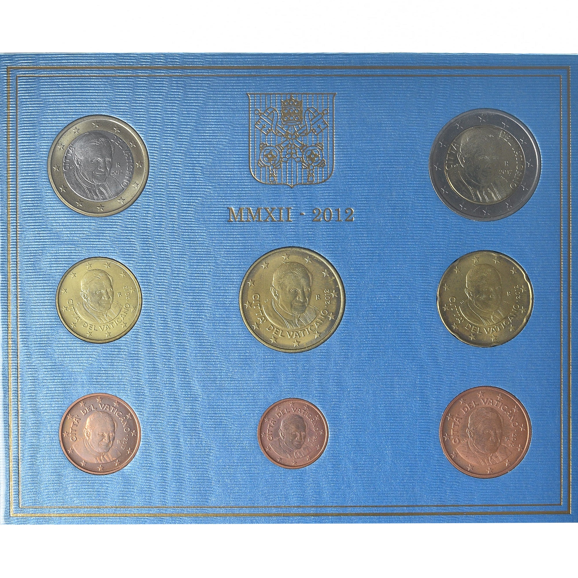 Watykan, Pape Benoit XVI, Set 1 ct. - 2 Euro, 2012, Rome, MS(65-70), ND
