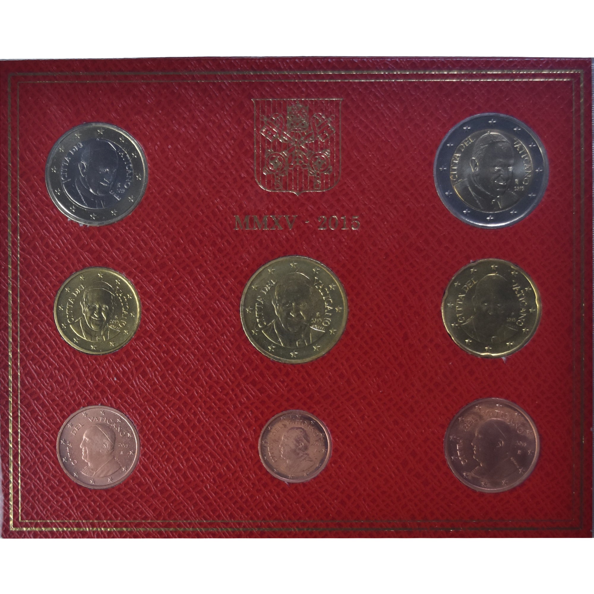 Vatican, Pape François, Set 1 ct. - 2 Euro, 2015, Rome, MS(65-70)