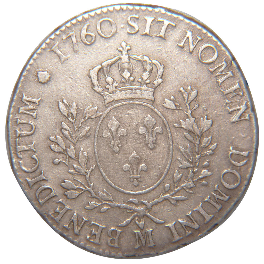 FRANCE, Écu au bandeau, Ecu, 1760, Toulouse, EF(40-45), Silver, Gadoury #322, ..