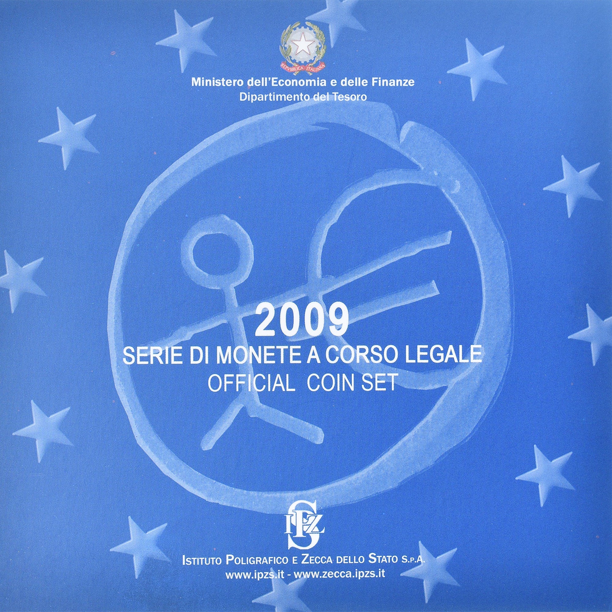 Italy, Set 1 ct. - 2 Euro, 2009, Rome, Coin card.FDC, MS(65-70)