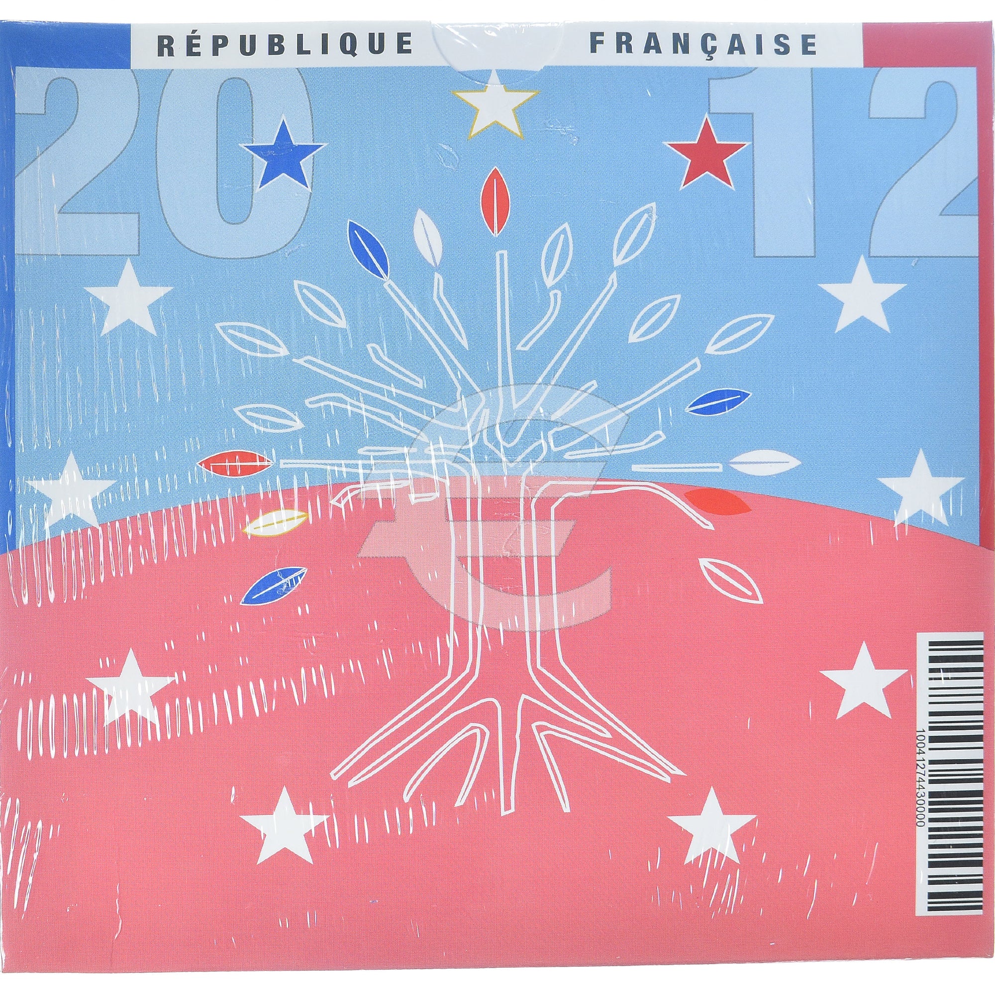 France, Coffret 1c. à 2€, 2012, Monnaie de Paris, FDC.BU, MS(65-70)
